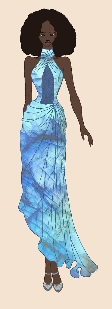 Amari's dress at the awards ceremony